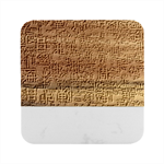 Chinese Hieroglyphs Patterns, Chinese Ornaments, Red Chinese Marble Wood Coaster (Square)