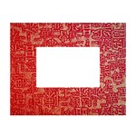 Chinese Hieroglyphs Patterns, Chinese Ornaments, Red Chinese White Tabletop Photo Frame 4 x6 
