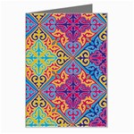 Colorful Floral Ornament, Floral Patterns Greeting Card