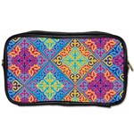 Colorful Floral Ornament, Floral Patterns Toiletries Bag (Two Sides)