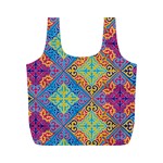 Colorful Floral Ornament, Floral Patterns Full Print Recycle Bag (M)