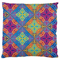 Colorful Floral Ornament, Floral Patterns Standard Premium Plush Fleece Cushion Case (Two Sides) from ZippyPress Back