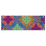 Colorful Floral Ornament, Floral Patterns Banner and Sign 6  x 2 