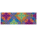 Colorful Floral Ornament, Floral Patterns Banner and Sign 9  x 3 