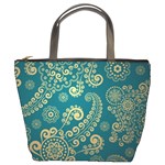 European Pattern, Blue, Desenho, Retro, Style Bucket Bag
