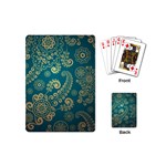 European Pattern, Blue, Desenho, Retro, Style Playing Cards Single Design (Mini)