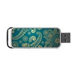 European Pattern, Blue, Desenho, Retro, Style Portable USB Flash (Two Sides)
