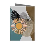 Boho Background Leaves Botanical Ornamental Pattern Seamless Decorative Design Wallpaper Nature Draw Mini Greeting Cards (Pkg of 8)
