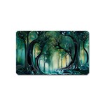 Trees Forest Mystical Forest Background Landscape Nature Magnet (Name Card)
