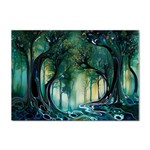 Trees Forest Mystical Forest Background Landscape Nature Sticker A4 (100 pack)