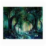 Trees Forest Mystical Forest Background Landscape Nature Small Glasses Cloth