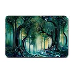 Trees Forest Mystical Forest Background Landscape Nature Small Doormat