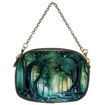 Trees Forest Mystical Forest Background Landscape Nature Chain Purse (Two Sides)
