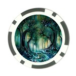 Trees Forest Mystical Forest Background Landscape Nature Poker Chip Card Guard (10 pack)