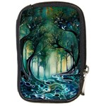 Trees Forest Mystical Forest Background Landscape Nature Compact Camera Leather Case