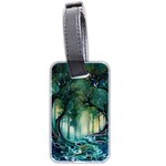 Trees Forest Mystical Forest Background Landscape Nature Luggage Tag (two sides)