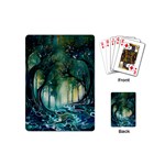 Trees Forest Mystical Forest Background Landscape Nature Playing Cards Single Design (Mini)