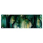 Trees Forest Mystical Forest Background Landscape Nature Banner and Sign 6  x 2 
