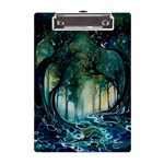 Trees Forest Mystical Forest Background Landscape Nature A5 Acrylic Clipboard