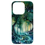 Trees Forest Mystical Forest Background Landscape Nature iPhone 14 Pro Black UV Print Case
