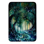 Trees Forest Mystical Forest Background Landscape Nature Rectangular Glass Fridge Magnet (4 pack)