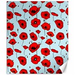 Poppies Flowers Red Seamless Pattern Canvas 20  x 24 