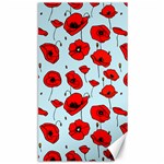 Poppies Flowers Red Seamless Pattern Canvas 40  x 72 