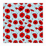 Poppies Flowers Red Seamless Pattern Medium Glasses Cloth (2 Sides)
