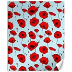 Poppies Flowers Red Seamless Pattern Canvas 11  x 14 