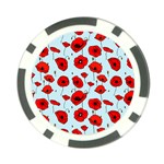 Poppies Flowers Red Seamless Pattern Poker Chip Card Guard