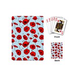Poppies Flowers Red Seamless Pattern Playing Cards Single Design (Mini)