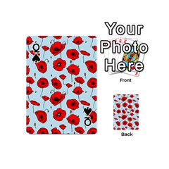 Queen Poppies Flowers Red Seamless Pattern Playing Cards 54 Designs (Mini) from ZippyPress Front - SpadeQ