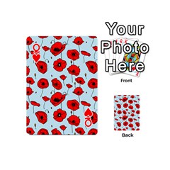 Queen Poppies Flowers Red Seamless Pattern Playing Cards 54 Designs (Mini) from ZippyPress Front - HeartQ