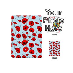 Poppies Flowers Red Seamless Pattern Playing Cards 54 Designs (Mini) from ZippyPress Back