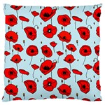 Poppies Flowers Red Seamless Pattern Large Cushion Case (Two Sides)
