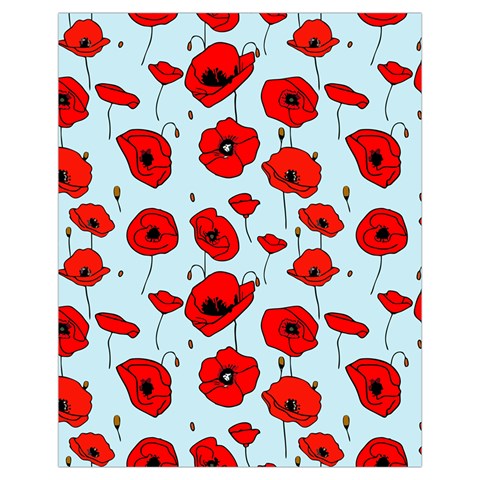 Poppies Flowers Red Seamless Pattern Drawstring Pouch (XL) from ZippyPress Front