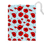Poppies Flowers Red Seamless Pattern Drawstring Pouch (5XL)