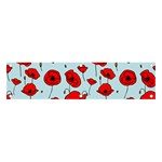Poppies Flowers Red Seamless Pattern Banner and Sign 4  x 1 