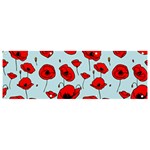 Poppies Flowers Red Seamless Pattern Banner and Sign 9  x 3 