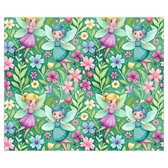 Fairies Fantasy Background Wallpaper Design Flowers Nature Colorful Medium Tote Bag from ZippyPress Back