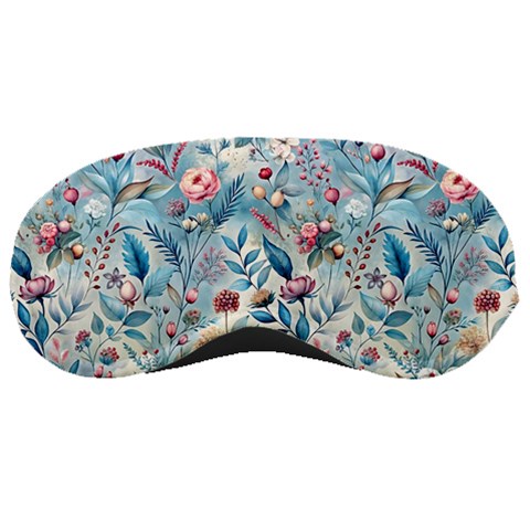 Floral Background Wallpaper Flowers Bouquet Leaves Herbarium Seamless Flora Bloom Sleep Mask from ZippyPress Front