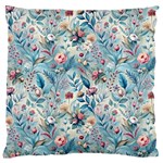 Floral Background Wallpaper Flowers Bouquet Leaves Herbarium Seamless Flora Bloom Large Cushion Case (One Side)