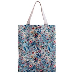 Floral Background Wallpaper Flowers Bouquet Leaves Herbarium Seamless Flora Bloom Zipper Classic Tote Bag from ZippyPress Front