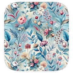 Floral Background Wallpaper Flowers Bouquet Leaves Herbarium Seamless Flora Bloom Toiletries Pouch from ZippyPress Side Left