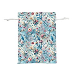 Floral Background Wallpaper Flowers Bouquet Leaves Herbarium Seamless Flora Bloom Lightweight Drawstring Pouch (M) from ZippyPress Front