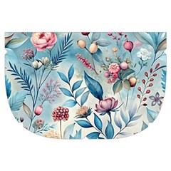 Floral Background Wallpaper Flowers Bouquet Leaves Herbarium Seamless Flora Bloom Make Up Case (Small) from ZippyPress Side Right
