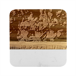 Yb 2vvvvv Zazzle - Digital Postcard - Front Marble Wood Coaster (Square)
