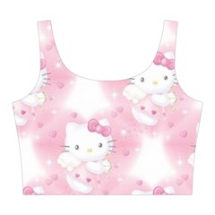 Hello Kitty Pattern, Hello Kitty, Child, White, Cat, Pink, Animal Midi Sleeveless Dress from ZippyPress Top Back