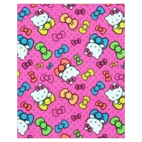 Hello Kitty, Cute, Pattern Drawstring Pouch (XL) from ZippyPress Front