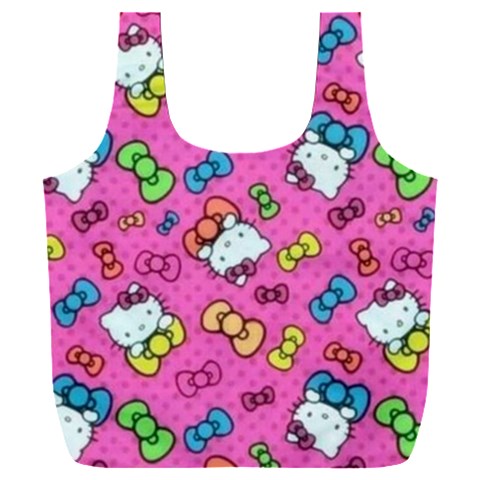 Hello Kitty, Cute, Pattern Full Print Recycle Bag (XXL) from ZippyPress Front